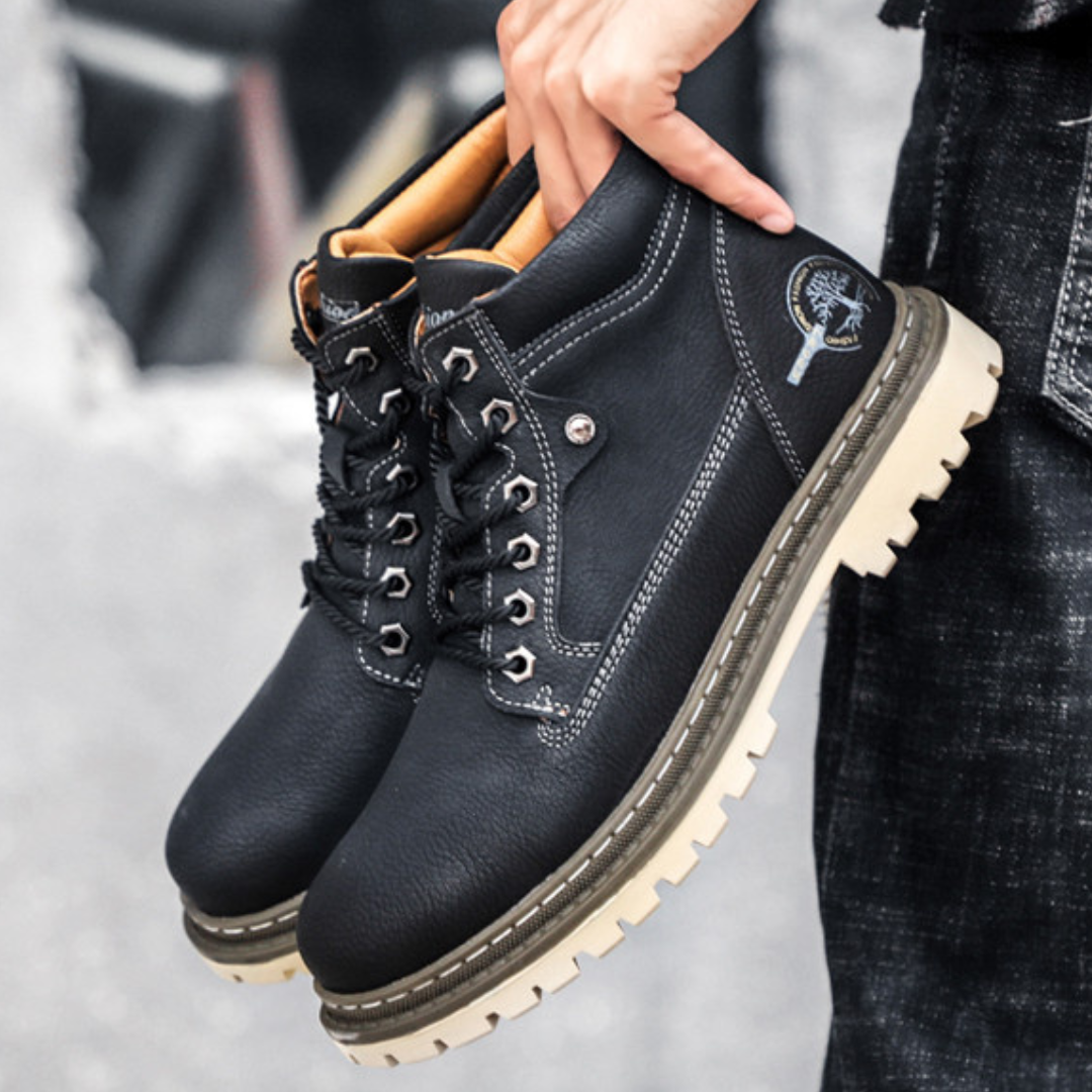Bottes décontractées en cuir pour hommes