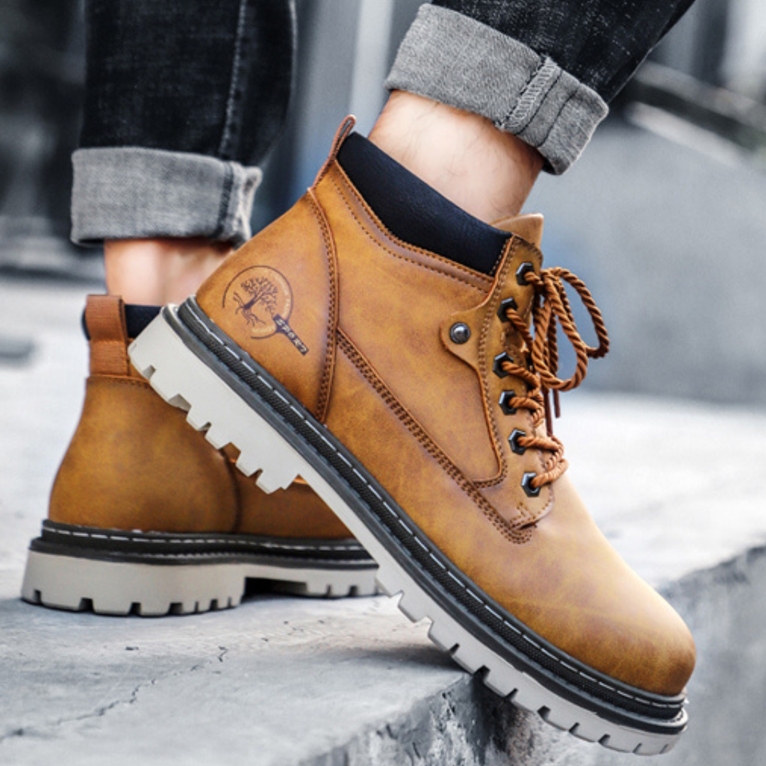 Bottes décontractées en cuir pour hommes