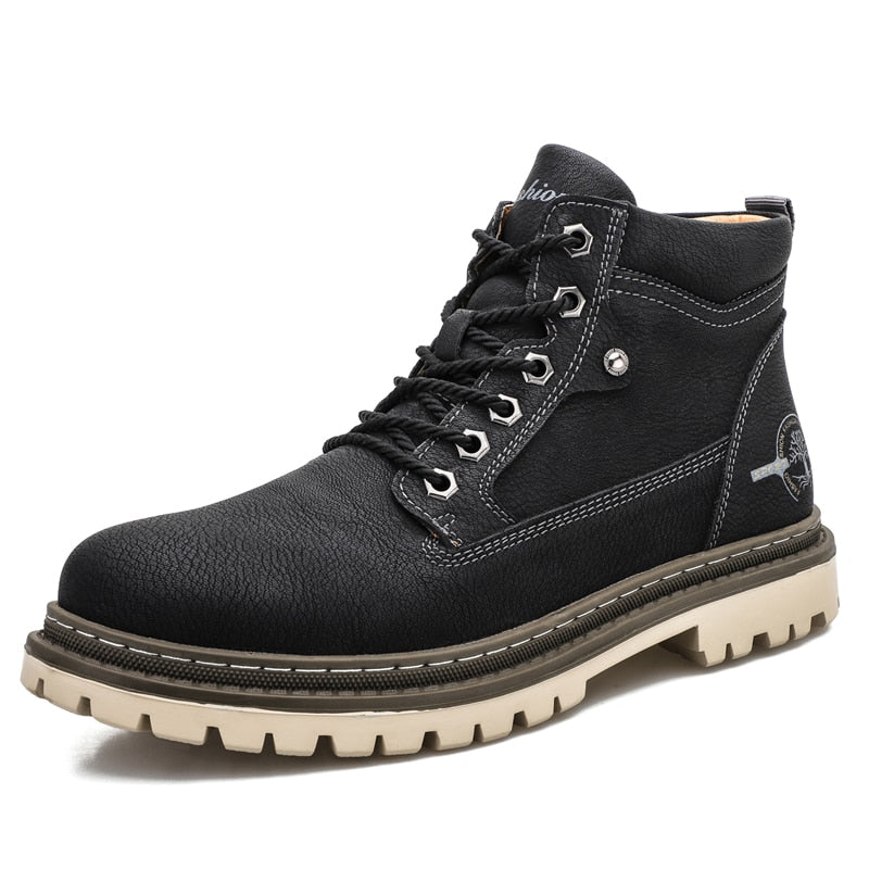 Bottes décontractées en cuir pour hommes