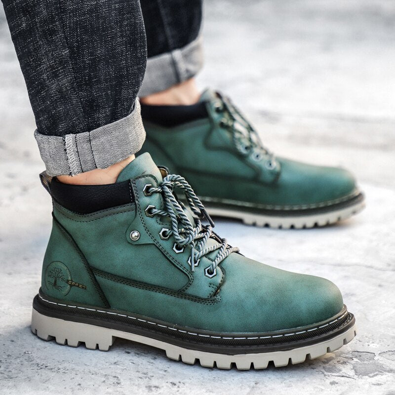 Bottes décontractées en cuir pour hommes