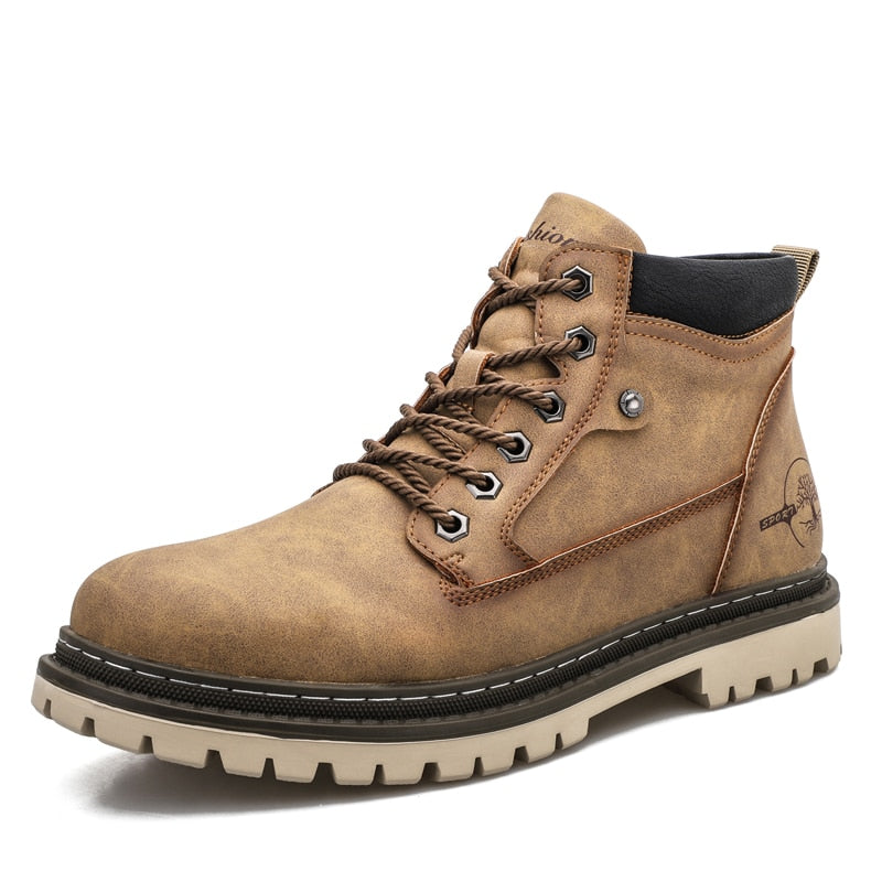 Bottes décontractées en cuir pour hommes