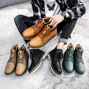 Bottes décontractées en cuir pour hommes