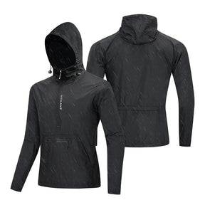 Veste coupe-vent à capuche pour homme pour le cyclisme