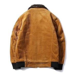 Veste d'hiver en velours thermique pour homme