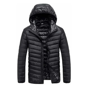 Doudoune imperméable en nylon pour homme avec poches et capuche
